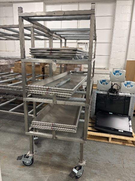 Mortuary Racks and Slabs, a US government surplus lot with no bids, in LAKE CITY, FL