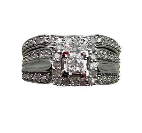 Women's Cluster ring 10kt White Gold
