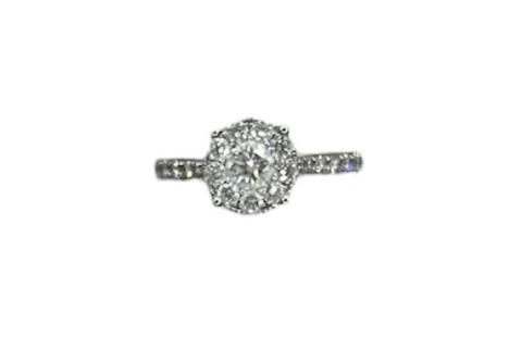 Women's Solitaire ring 18kt White Gold