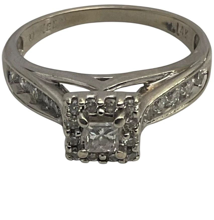 Women's Cluster ring 14kt White Gold — photo 1