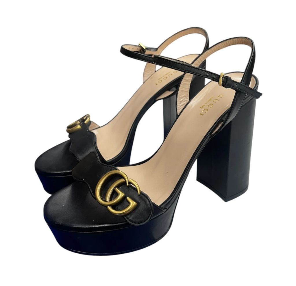 Gucci Shoes Double G High Block Heel Platform Sandals — photo 1