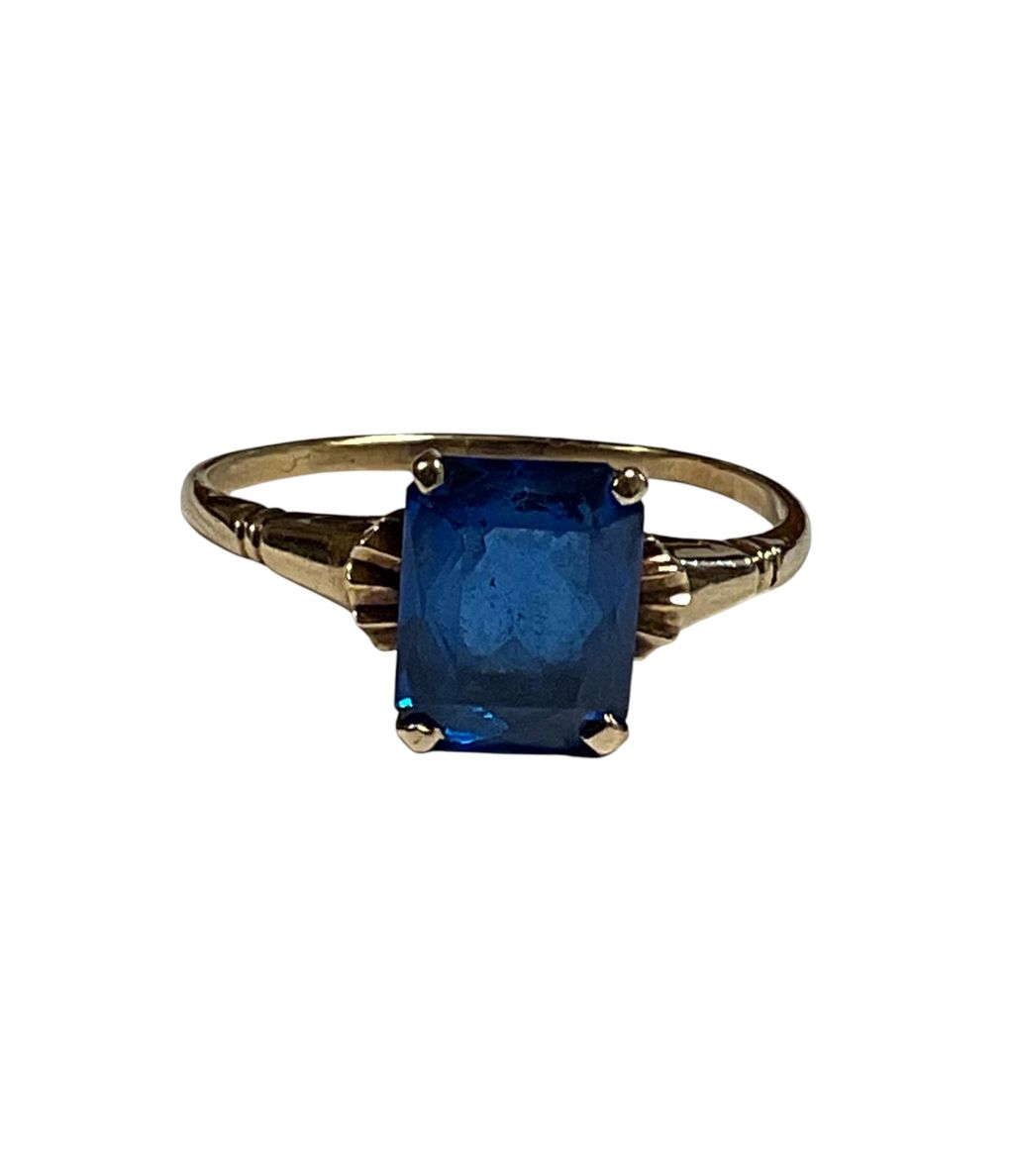 Unisex Solitaire ring 10kt Yellow Gold — photo 1