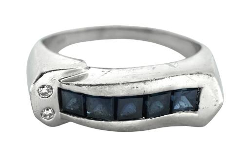 Unisex Cluster ring .900 Platinum