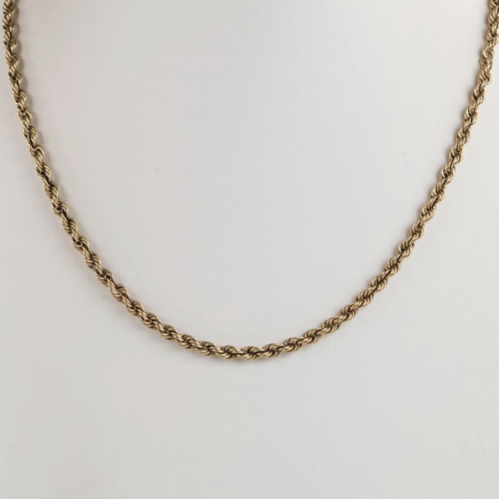 10kt Gold Twisted Rope Chain Necklace - photo 1