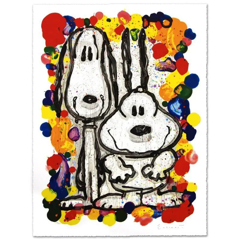 Tom Everhart, "Wait Watchers" Hand Signed Limited Edition Hand Pulled Original Lithograph with COA β photo 1