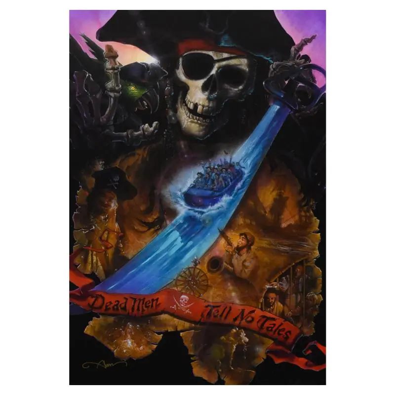 John Alvin (1948-2008), "Dead Men Tell No Tales" Limited Edition on Canvas from Disney Fine Art, Numbered and Estate Signed — photo 1
