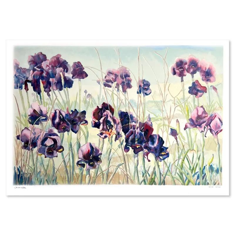 Perla Fox, "Iris" Hand Signed Limited Edition Serigraph with LOA — photo 1