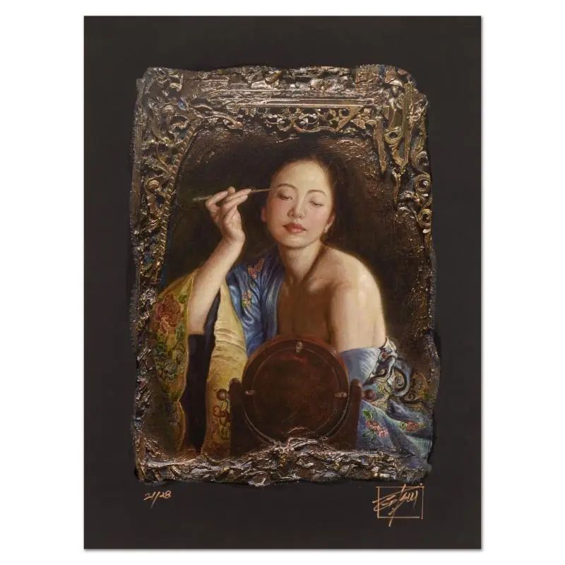 George Tsui, "Painting Eyebrow" Limited Edition Chiarograph, Numbered and Hand Signed with LOA - photo 1