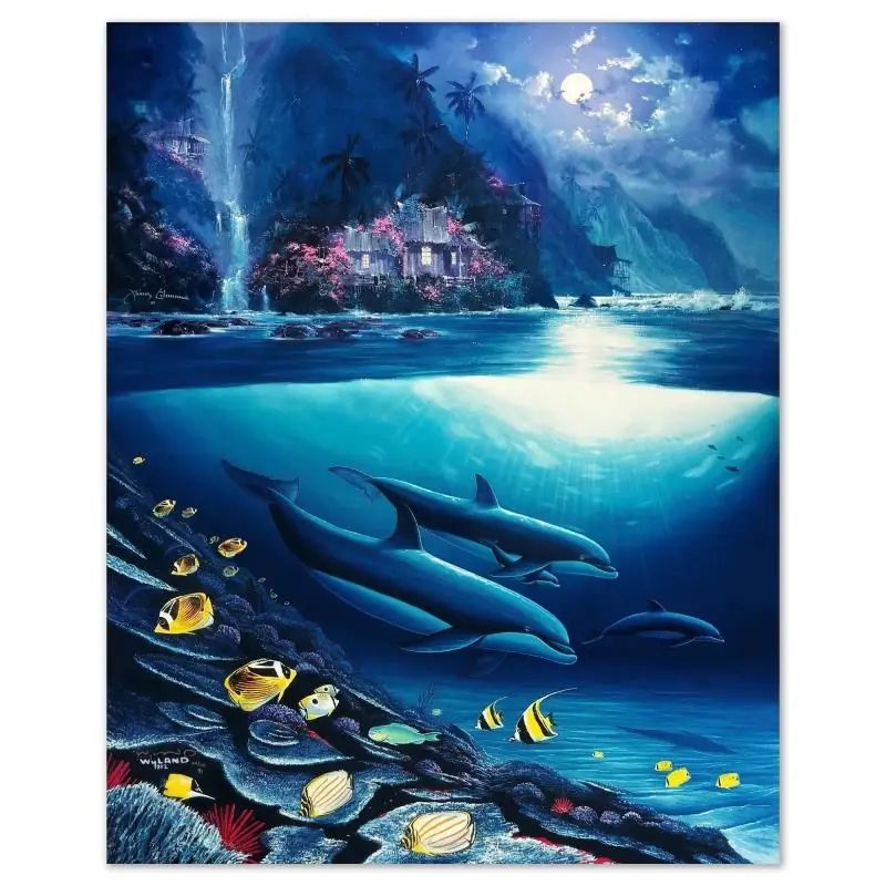 Wyland, "Paradise" Limited Edition Cibachrome, Numbered and Hand Signed with COA - photo 1