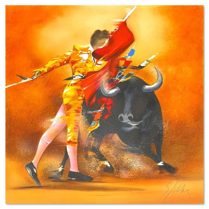 Victor Spahn, "Corrida" hand signed limited edition lithograph with COA - photo 1