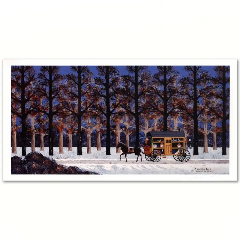 Jane Wooster Scott, "A Lonely Trek" Hand Signed Limited Edition Lithograph with LOA - photo 1