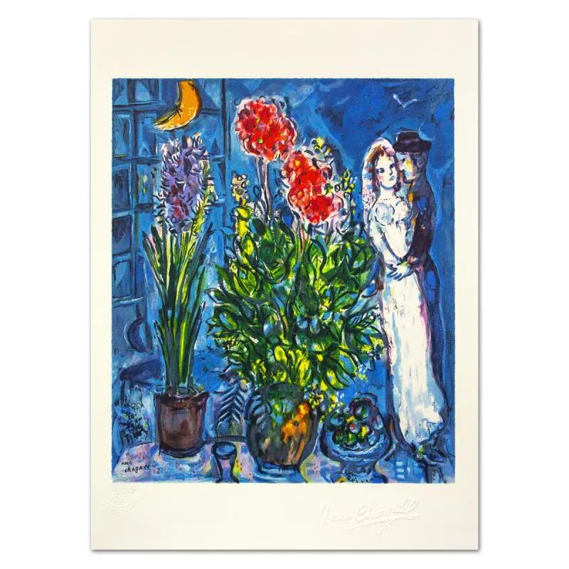 Marc Chagall (1887-1985), "Les Maries" Limited Edition Lithograph with LOA - photo 1