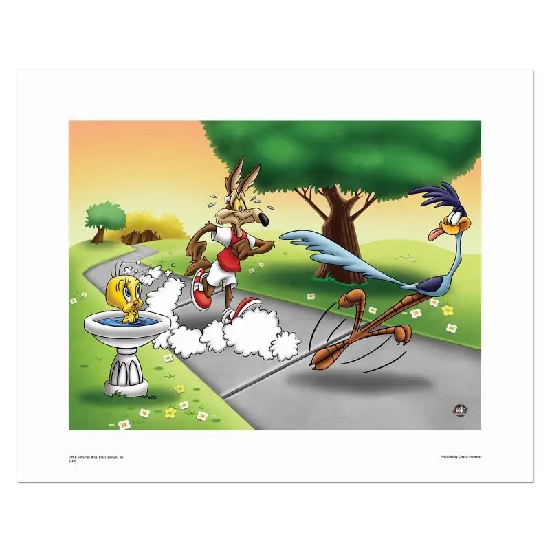 Looney Tunes, "Wile E and Road Runner Race" Numbered Limited Edition with COA - photo 1