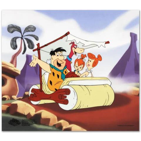 The Flintstones, "Family Car" Limited Edition Sericel with LOA
