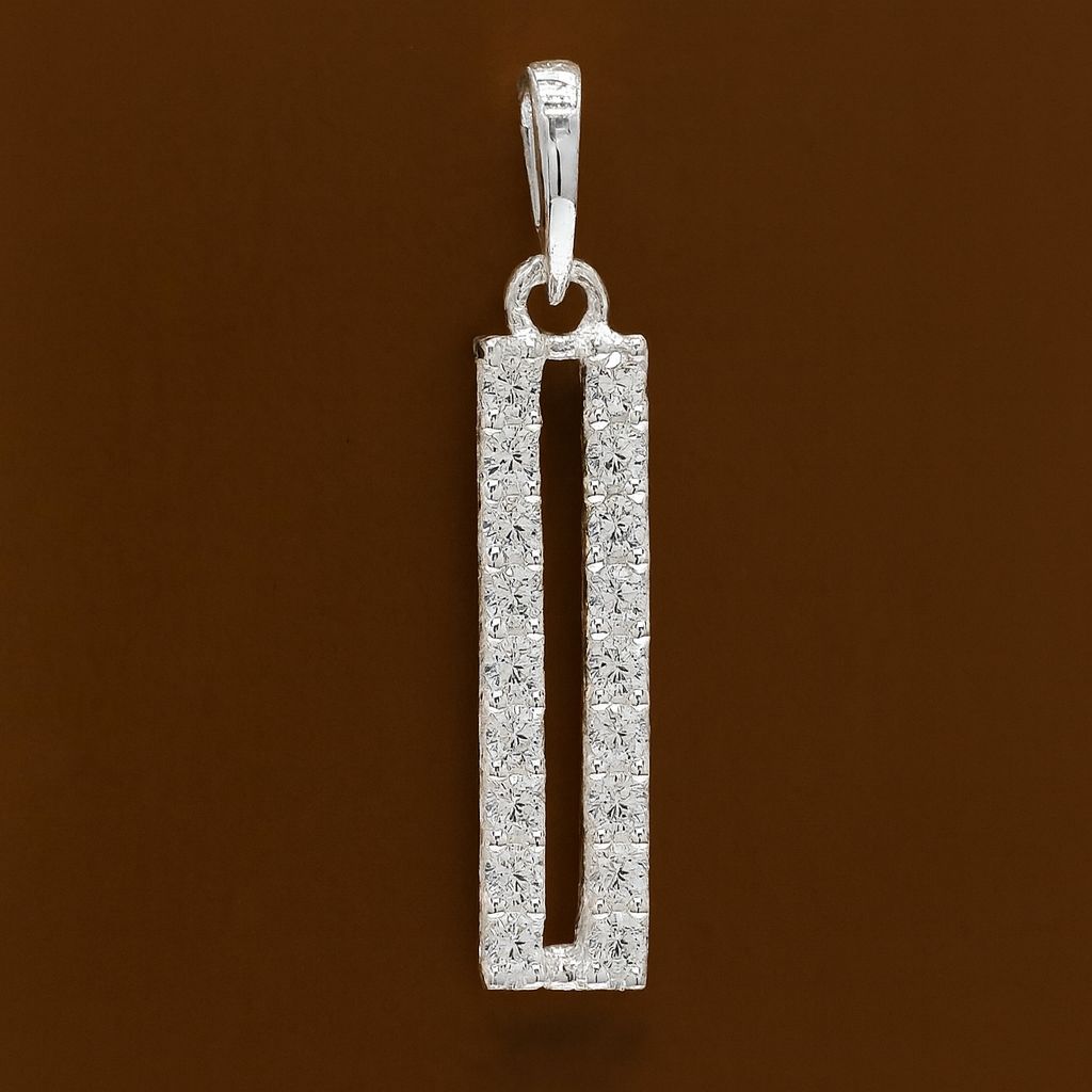 No Reserve 925 Sterling Silver 0.54 Ct Round Cubic Zirconia Pendant — photo 1