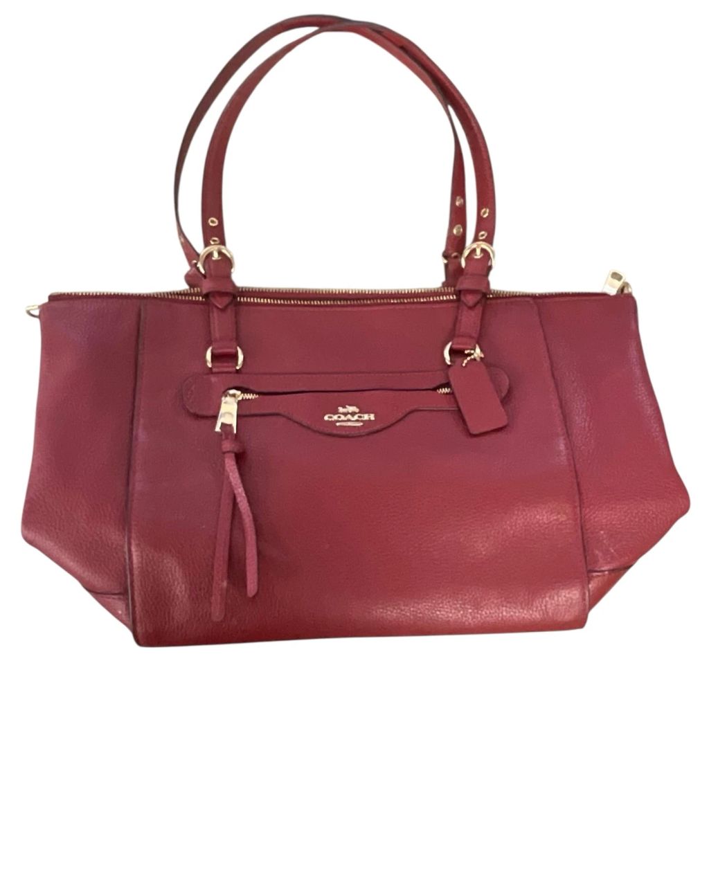 coach Purse Coach Purse Red Leather Handbag Shoulder Bag - photo 1