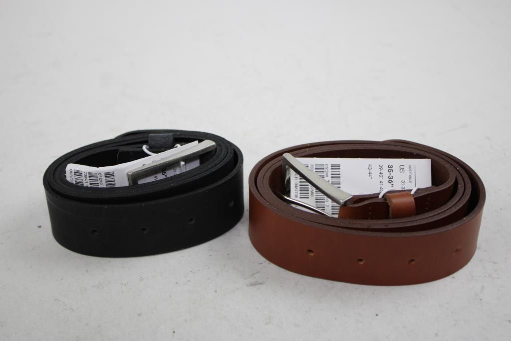 H&m Belts Size 35-36, 2 Pieces, Black, Tanny Brow — photo 1