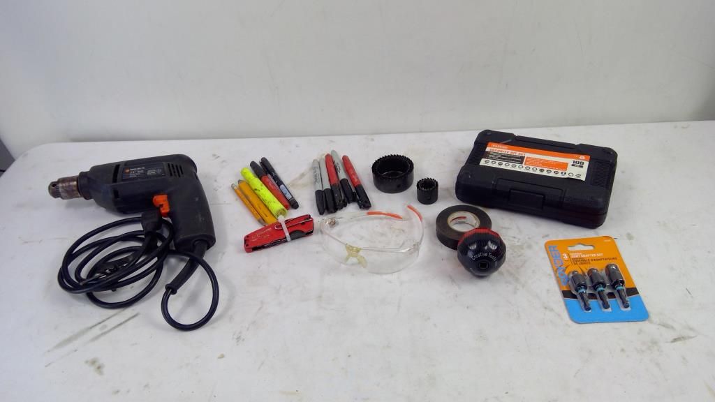 Warrior Security Bit Set, Black & Decker 3/8" Drill, Joint Adapter Set, And More — photo 1