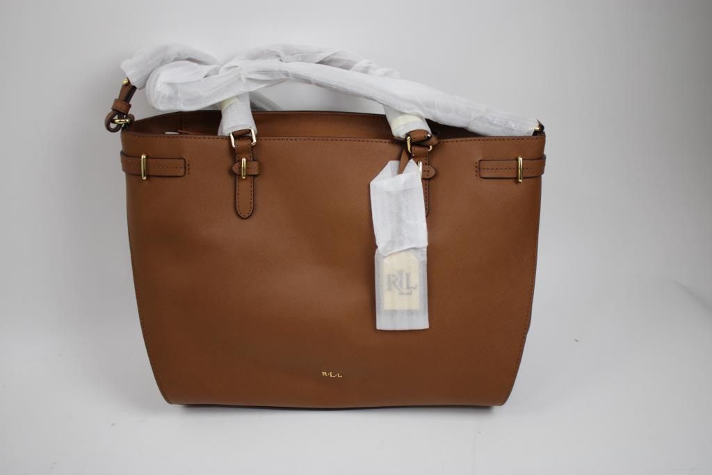 Ralph Lauren Brown Leather Medium Tote Handbag — photo 1
