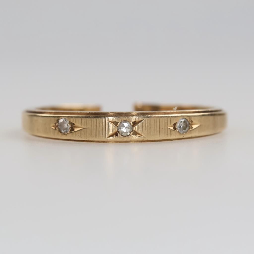 10kt Gold Clear Stone Ring — photo 1