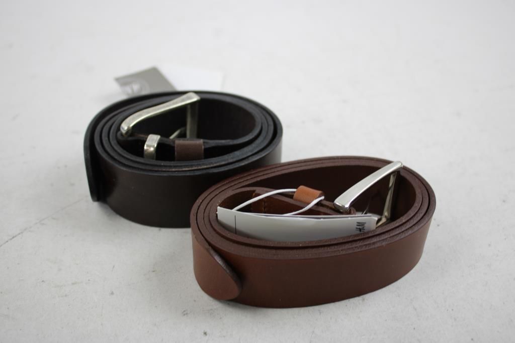 H&M Dark Brown, Light Brown Belts, 35-36", 2 Pieces — photo 1