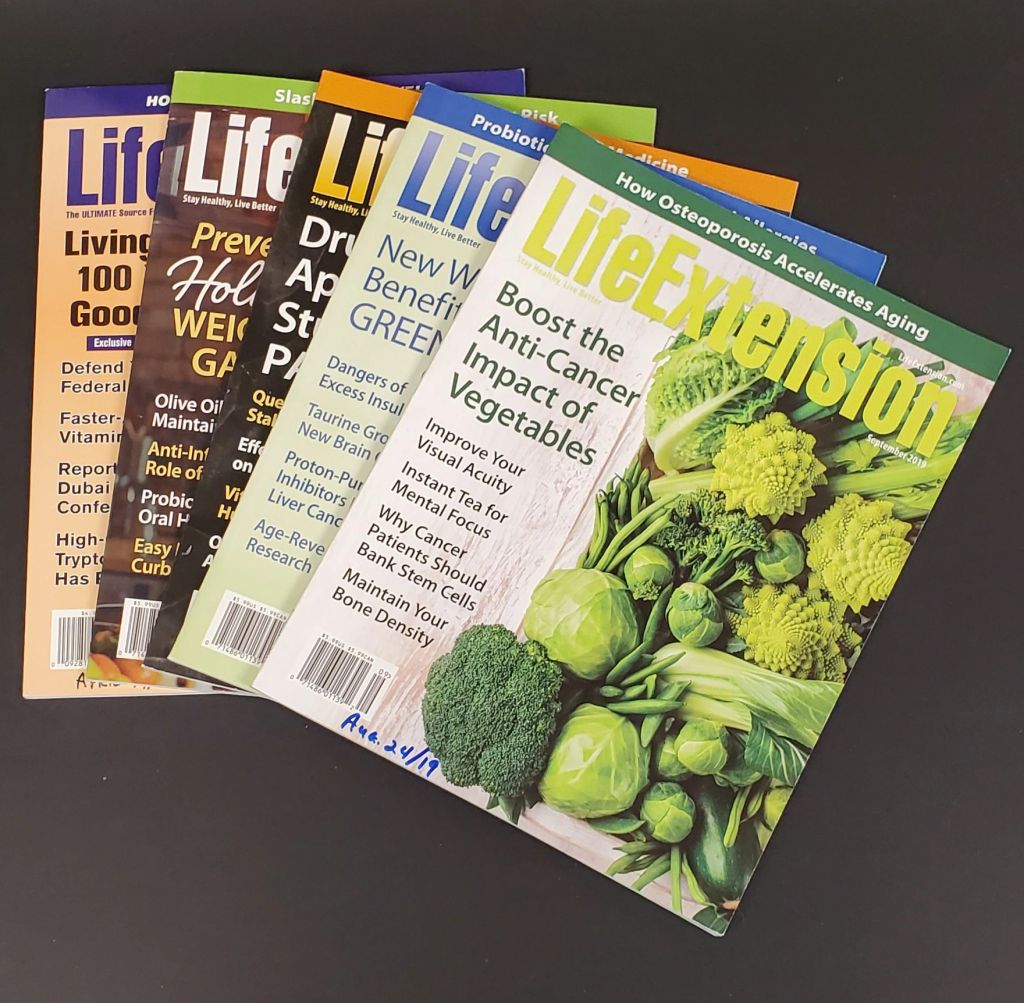 Lot of 5 Life Extension Magazines 2013–2019 - Anti-Aging, Green Tea, GC — photo 1
