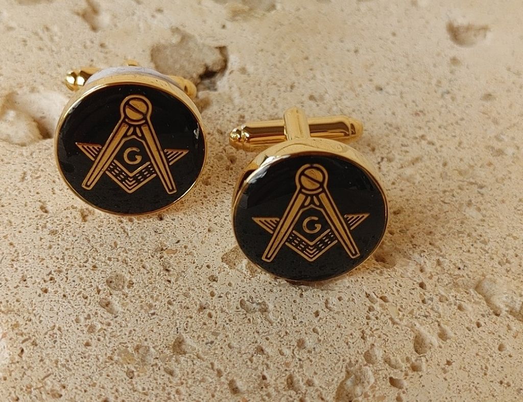Masonic Round and Compass Cufflinks — photo 1