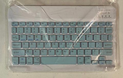 Wireless Bluetooth Keyboard - Hexagon Keycap Portable Ultra-Slim Rechargeable Compact Keyboards Compatible with Mac, iPhone, iPad