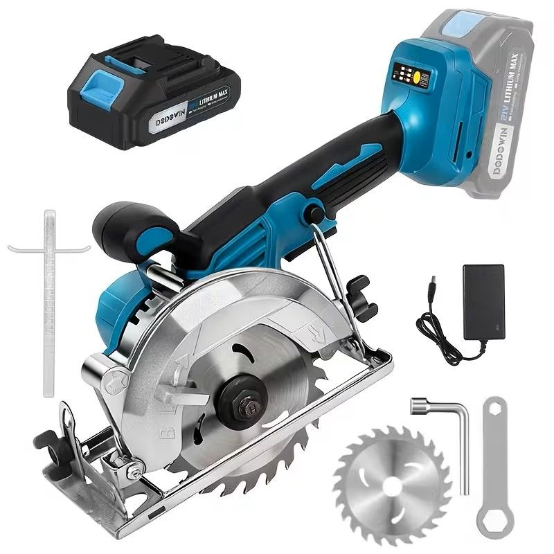 Brushless Circular Saw Kit - With 21V Dual Smart 1/2 Batteries And Batteries Charger, Comes With Saw Blades, Two Adjustable 45° Cutting Depths - Ideal For Woodworking And Garden Projects — photo 1