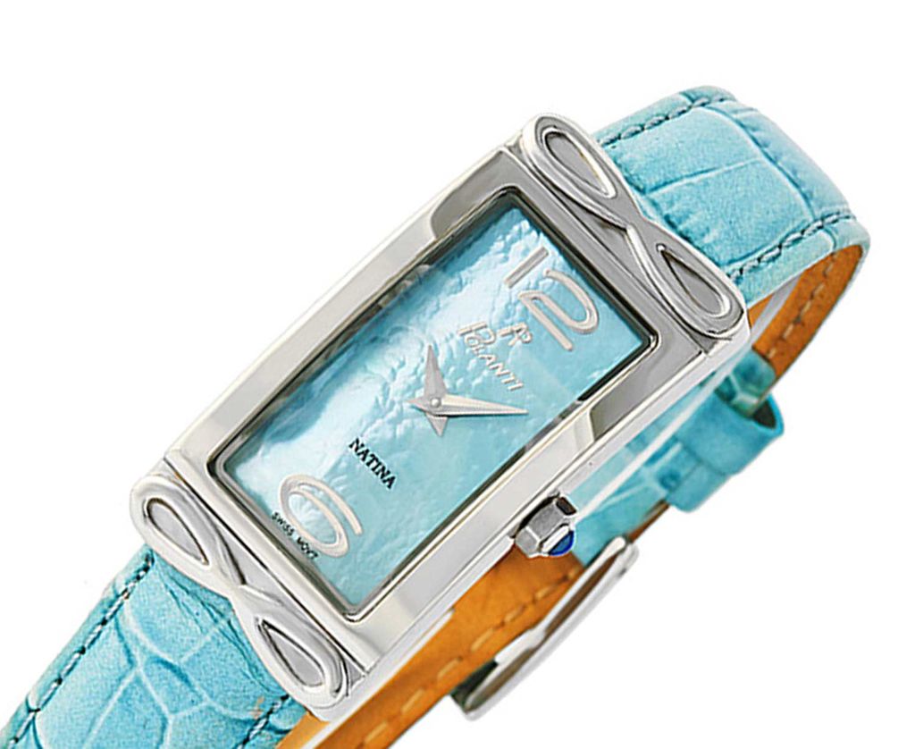 LeChateau, Ladies Swiss Quartz movement, Mother of Pearl Dial,  Light Blue, ( MSRP: $495.02) — photo 1