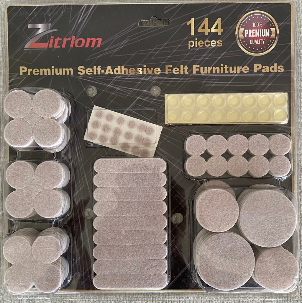 Zitriom Felt Furniture Pads - 144 Pieces — photo 1