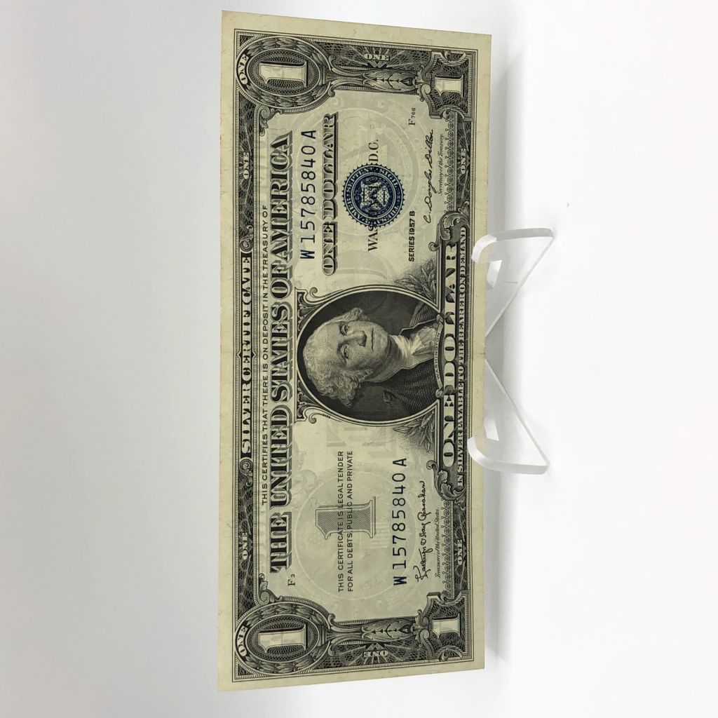 Crisp Uncirculate Silver Certificate in Protective Sleeve High Grade - photo 1