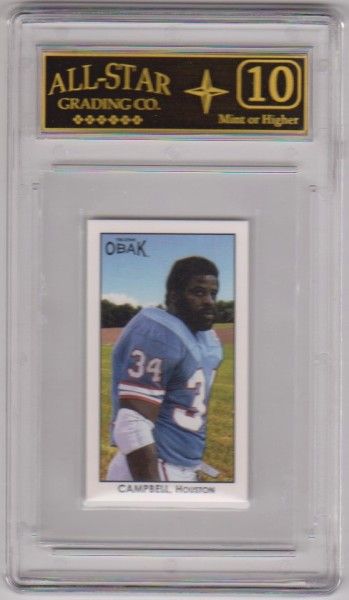 Graded 10 - Earl Campbell 2011 Tri-Star Obak T212 Mini #3 Card — photo 1