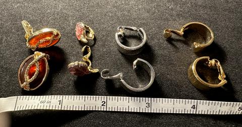 4 pc lot Clip Back Earrings