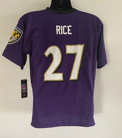 NFL Baltimore Ravens Ray Rice Replica Jersey # 27 Size Youth Large — photo 1
