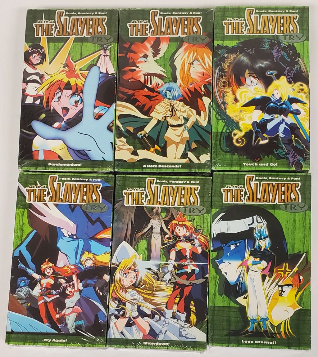 Lot of 6 Sealed Slayers TRY VHS Tapes - Software Sculptors English Dubbed Anime — photo 1