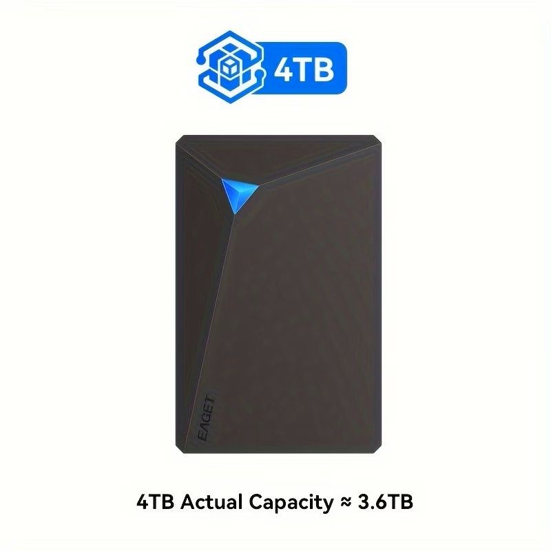 External Hard Disk Drive, 2.5inh Large Mechanical Hard Drive, USB 3.0 HDD Mechanical Hard Drive, Plug and Play for PC, Mac, PS5/4, Xbox Data Storage for Gaming, Files, Videos & Music — photo 1
