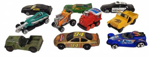 Lot of 10 CN Diecast Cars - Hot Wheels Style Mixed Lot VG