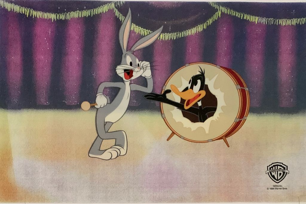 Rare Collectible BUGS BUNNY DAFFY DUCK Limited Edition Sericel Animation Art Cel — photo 1