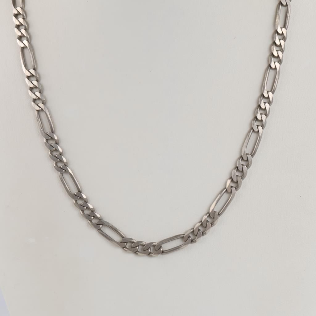 Sterling Silver Figaro Link Necklace — photo 1
