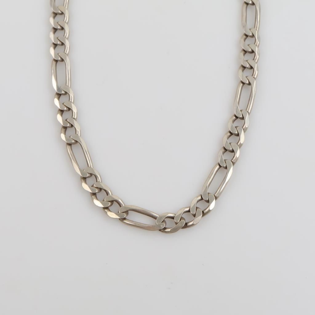 Sterling Silver Figaro Link Necklace - photo 1