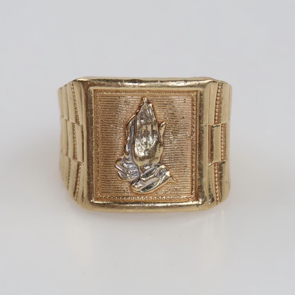 14kt Gold Religious Ring - photo 1