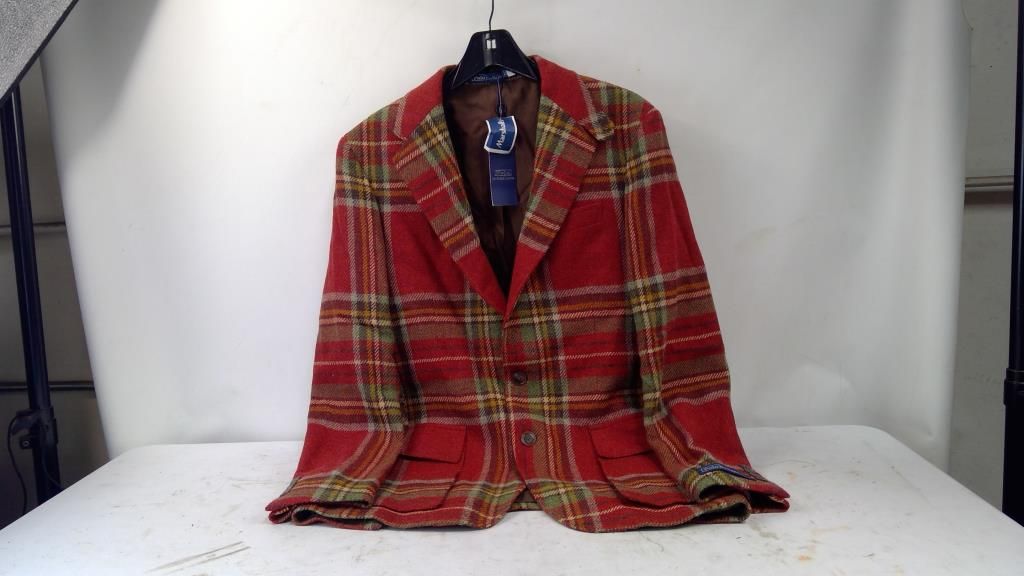 Polo By Ralph Lauren Men's Tweed Plaid Jacket, Size 40L - photo 1