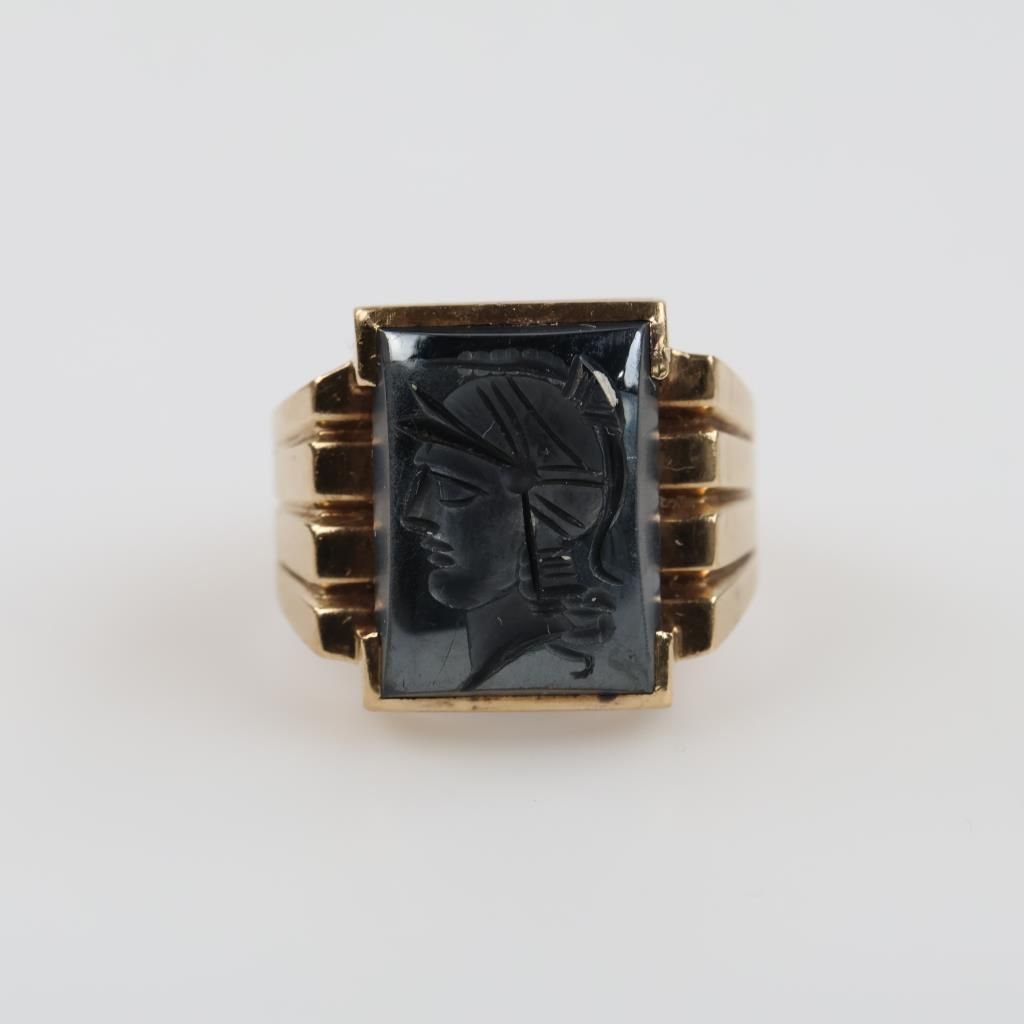 10kt Gold Black Stone Ring - photo 1