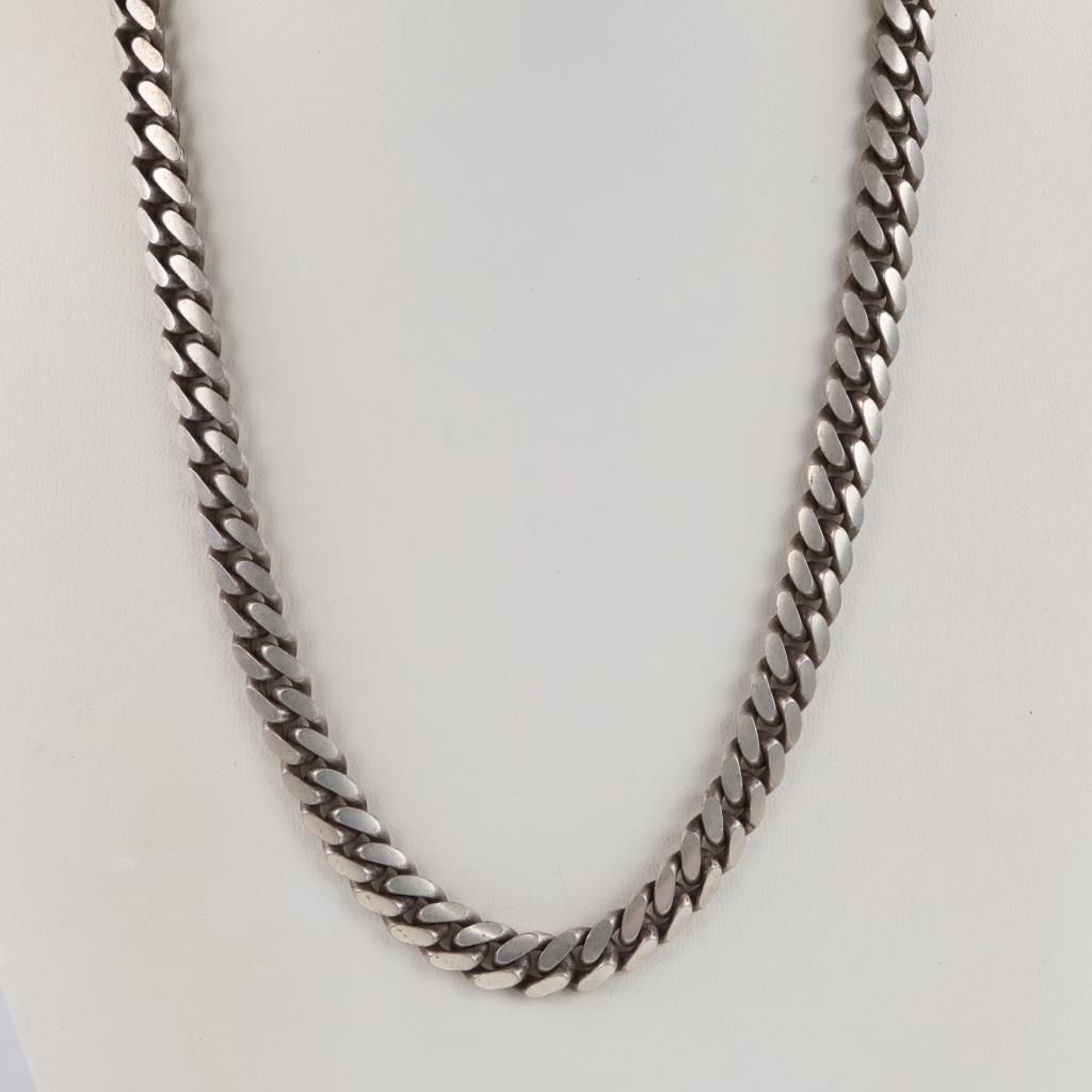 Sterling Silver Curb Link Necklace - photo 1
