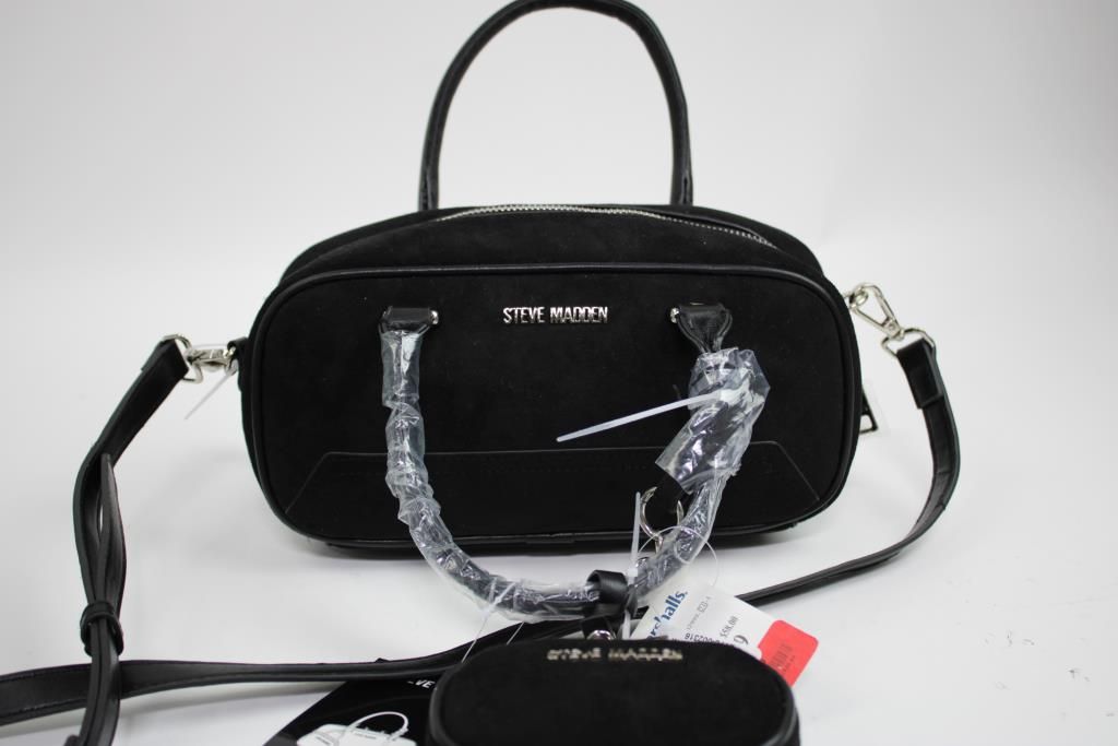 Steve Madden Faux Suede Black Crossbody Handbag - photo 1