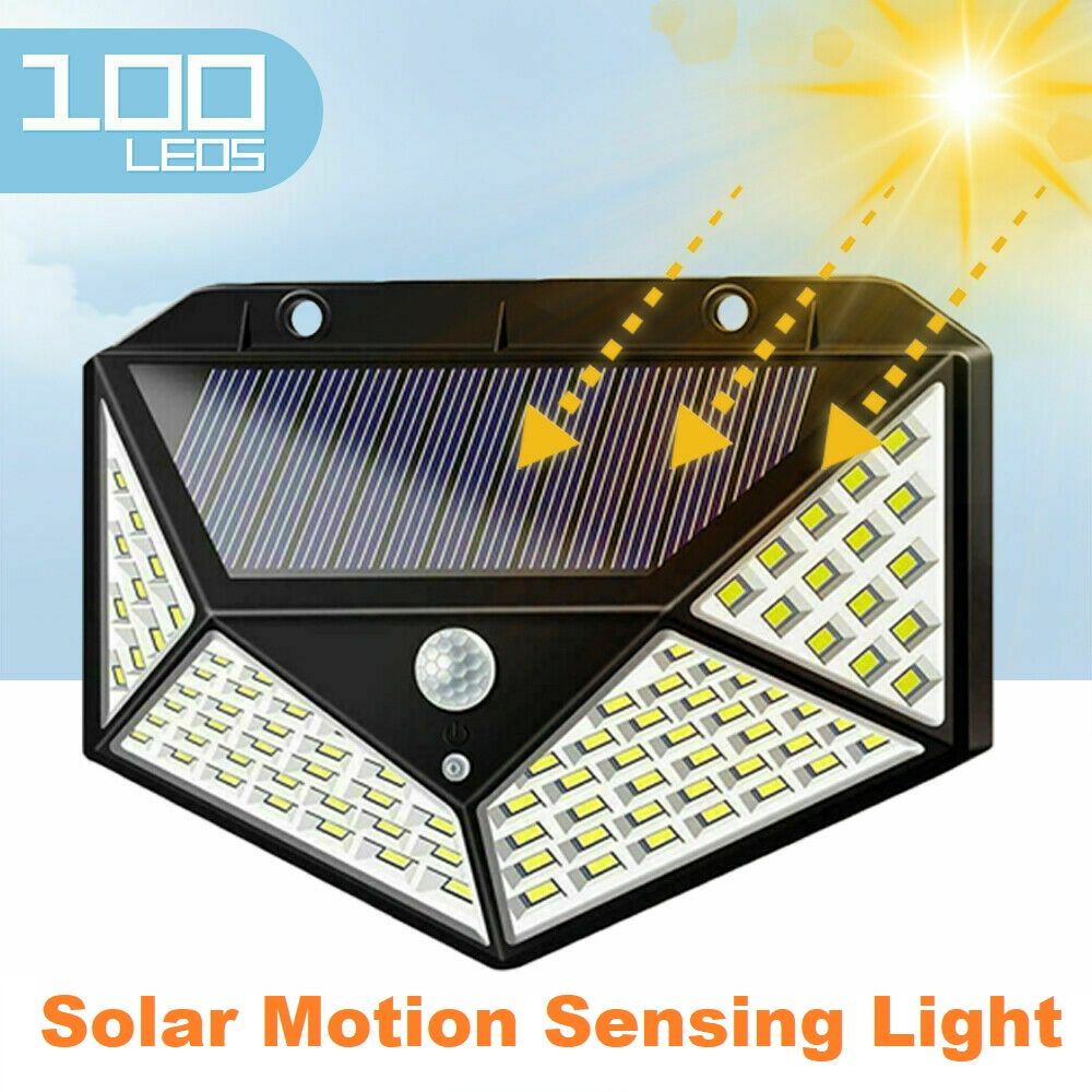 100 LED Motion Sensing Solar Power Light - photo 1