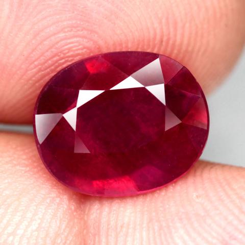 No Reserve Natural Ruby Oval Cut Loose Gemstone
