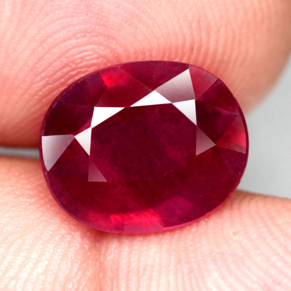 No Reserve Natural Ruby Oval Cut Loose Gemstone - photo 1