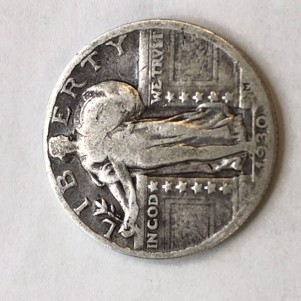 1930 Silver Standing Liberty Quarter Better Grade — photo 1